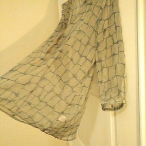 Sheer Blouse (Leaf Vein Pattern)